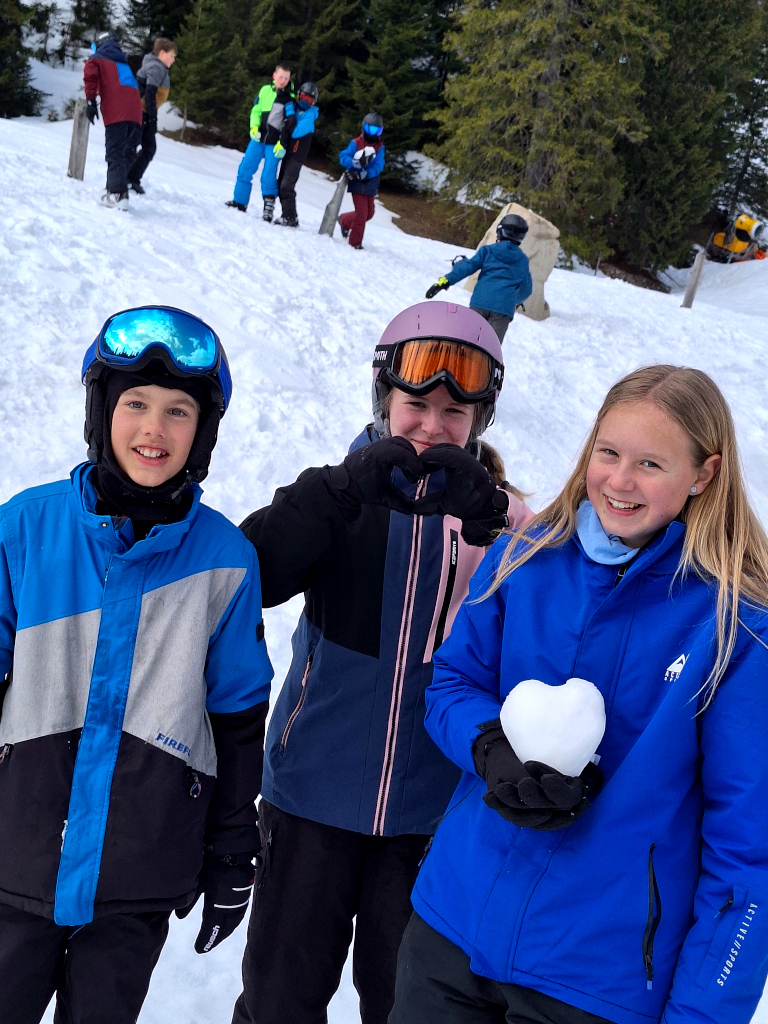 Freude mit dem Schnee