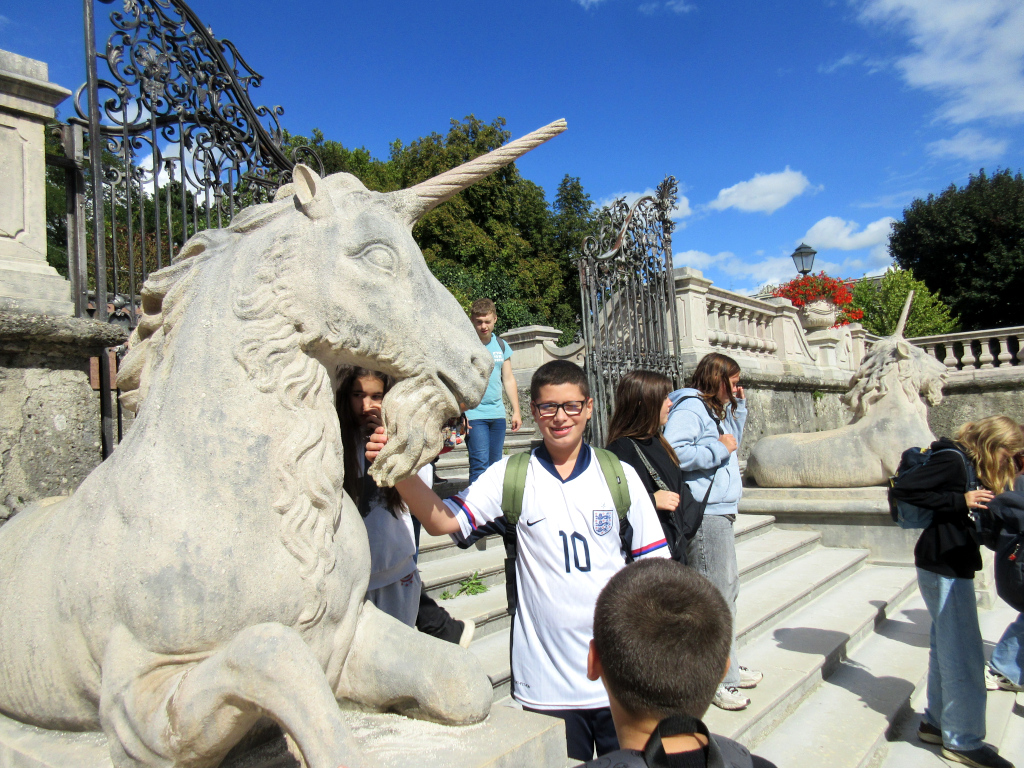 Das Einhorn am Eingang zum Mirabellgarten